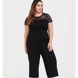 Torrid Studio Luxe Ponte Culotte Jumpsuit 1X